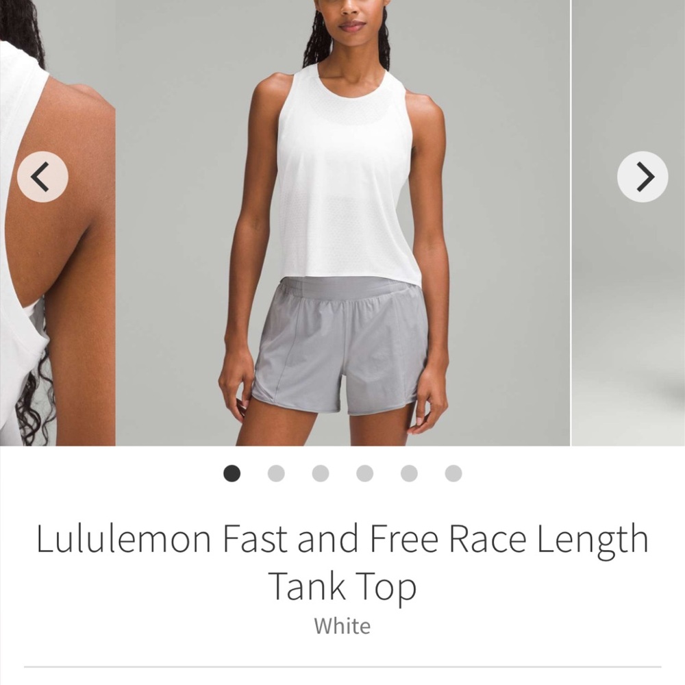 Lululemon fast and free race length tank top
